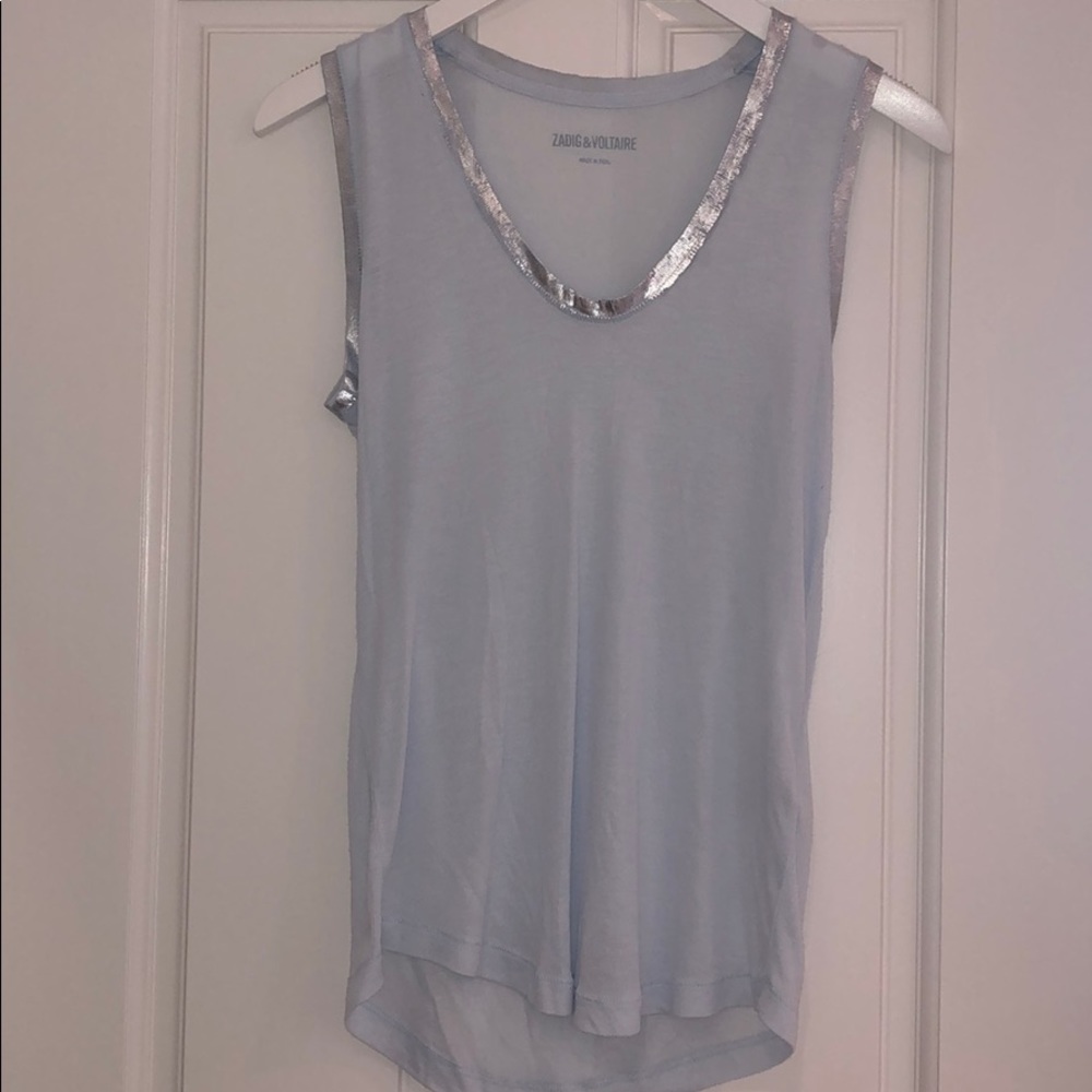 Zadig and Voltaire pale blue tank top